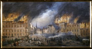 MARCH REVOLUTION: Kamp ved stjernebarrikaden i Jagerzelle den 28. oktober