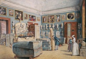 Rummet med Mithras og egyptiske sarkofager