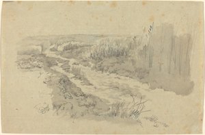En sti gennem marker nær Leipzig af Carl Gustav Carus