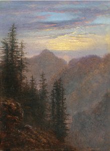 Bjerglandskab i skumringen af Carl Gustav Carus