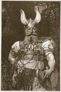 En vikingehøvding, illustration fra "The Church of England: A History for the People