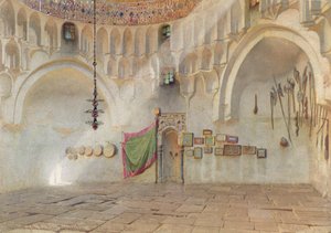 The Mosk of the Howling Derweeshes, nær Case el Ali, Cairo, 1874 (wc på papir) af Carl Haag