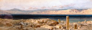 Ruinerne af det antikke Tiberias, 1859 (wc og blyant på papir)