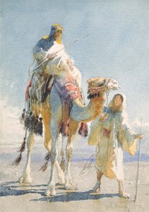 Shaiken og hans guide, 1874 af Carl Haag