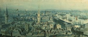 Udsigt over London fra Monument, der ser mod øst, 1848