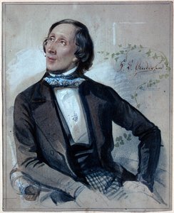 Portræt af HC Andersen (1805-1875) af Carl Hartmann