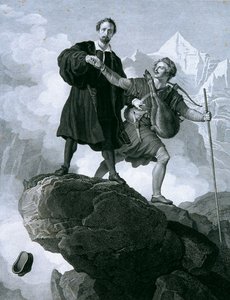 Manfred og gemsejægeren af Carl Heinrich Rahl