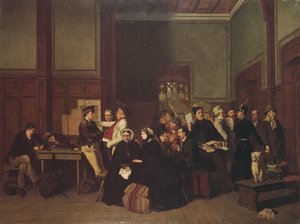 Tredjeklasses venteværelse II, ca. 1865 af Carl Hendrik d Unker