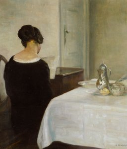 Brevet (olie på lærred) af Carl Holsoe
