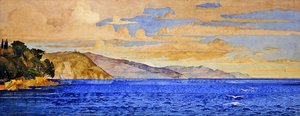 Santa Margherita og Aegeri Sea (akvarel på papir)