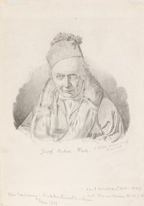 Portræt af maleren Joseph Anton Koch 1768-1839, 1836. af Carl Küchler