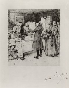 »Den glade fest«. Illustration til Anna Maria Lenngrens digt. Tilstand I af Carl Larsson