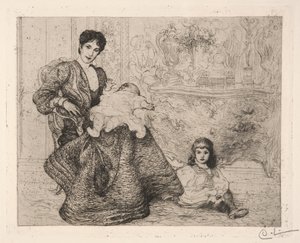 Dora Lamm og hendes sønner af Carl Larsson
