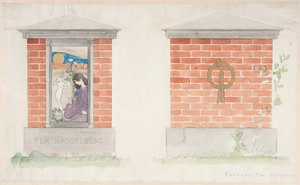 Forslag til gravminde over Per Hasselberg af Carl Larsson