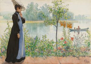 Karin ved Stranden af Carl Larsson
