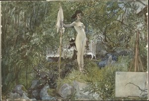 Friluftsatelier. Fra et hjem (26 akvareller) af Carl Larsson
