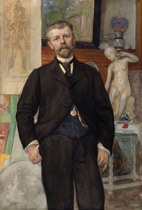 Portræt af arkitekten Jac. Ahrenberg af Carl Larsson