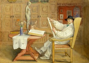 Selvportræt (I det nye atelier) af Carl Larsson
