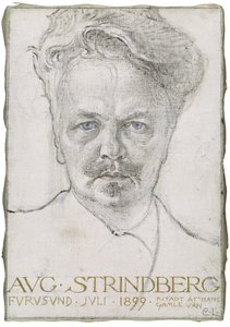 Forfatteren August Strindberg af Carl Larsson