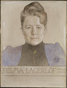 Forfatteren Selma Lagerlöf af Carl Larsson