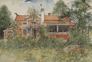 The Cottage, fra A Home-serien, ca. 1895 (wc på papir) af Carl Larsson