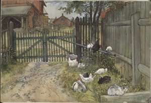 Porten. Fra Et hjem (26 akvareller) af Carl Larsson