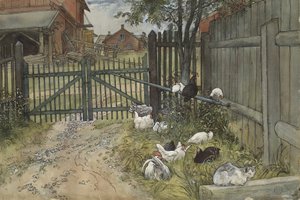 The Gate, fra A Home-serien, ca. 1895 (wc på papir) af Carl Larsson