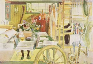 The Workroom, udgivet i "Lasst Licht Hinin" (Lasst mere lys ind), 1909 af Carl Larsson