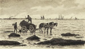Bønder kører tang af Carl Locher