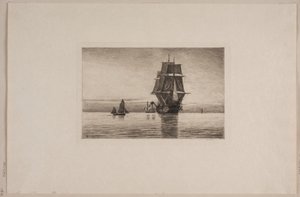 Danish: Stille aften i Nordsøen af Carl Locher