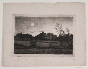 Hornbæk kirke, sommeraften af Carl Locher