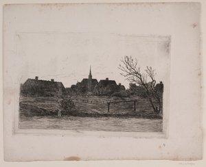 Hornbæk kirke, sommeraften af Carl Locher
