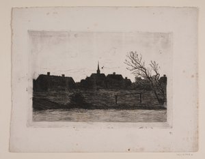 Hornbæk kirke, sommeraften af Carl Locher