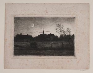 Hornbæk kirke, sommeraften af Carl Locher