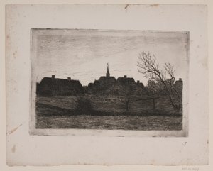 Hornbæk kirke, sommeraften af Carl Locher