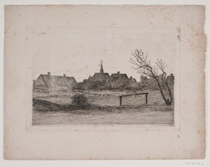 Hornbæk kirke, sommeraften af Carl Locher