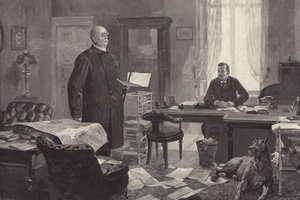 Bismarck dikterer sine memoirer (stik)
