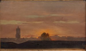 Darmstadt, udsigt fra slotsstudiet af Carl Ludwig Seeger