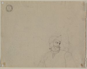 Soldat i et landskab (verso) af Carl Ludwig Tischbein