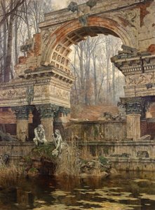 De romerske ruiner i Schönbrunn