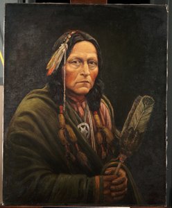 Osage mand, Bro-Ga-Hee-Ge (olie på lærred)