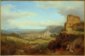 C. Morgenstjerne, udsigt over Terracina af Carl Morgenstern