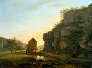 Skæreværket i Lorsbacher Tal på Teufelsfelsen af Carl Morgenstern