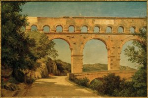 Pont du Gard nær Nîmes / maleri af Carl Morgenstern af Carl Morgenstern
