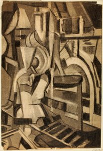 Abstrakt - siddende figur af Carl Newman