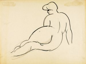 Liggende nøgen, set bagfra af Carl Newman