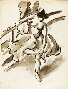 Stående kvindelig danser af Carl Newman