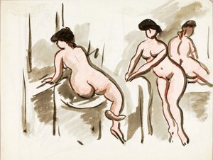 Tre kvindelige nøgenbilleder af Carl Newman