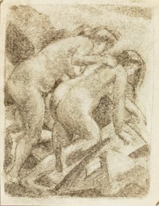 To nøgne kvindefigurer af Carl Newman