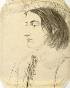 Ludwig Simon, teologisk studerende, 1816 (pen og pensel og sort blæk på vævet papir)